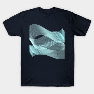 Geometric blue modern lineart minimal T-Shirt